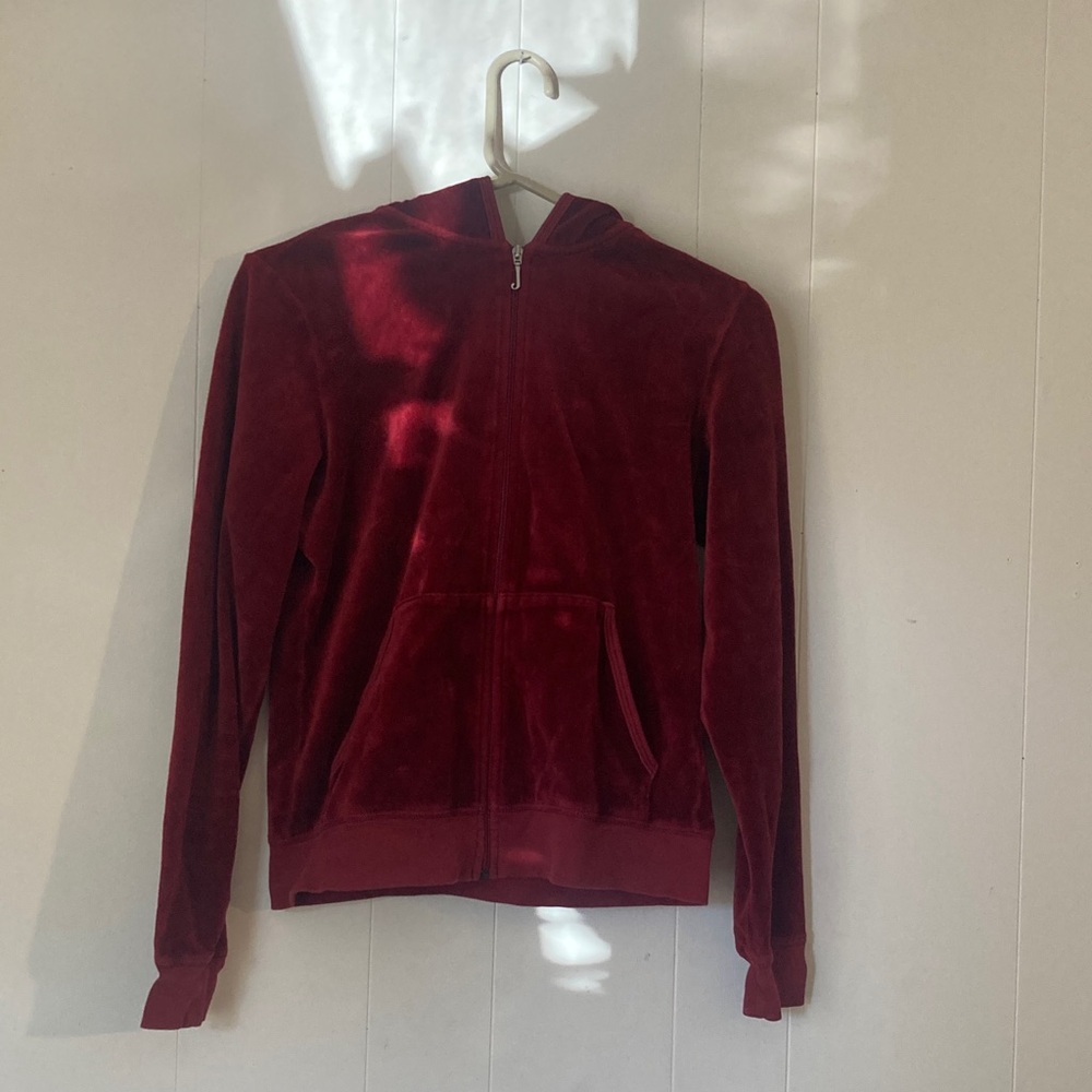 Juicy Couture Red Velour Hoodie